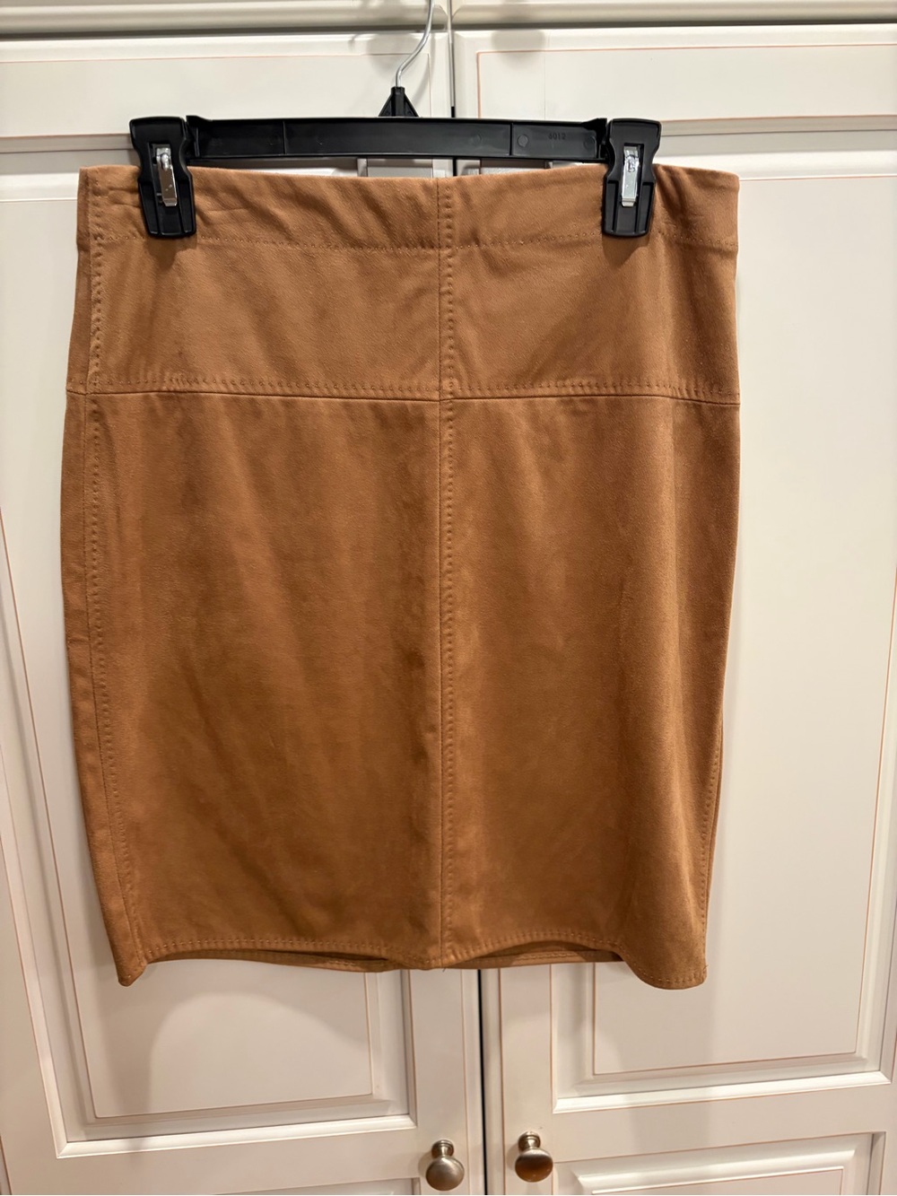 Max Studio Camel Tan Suede Pencil Skirt